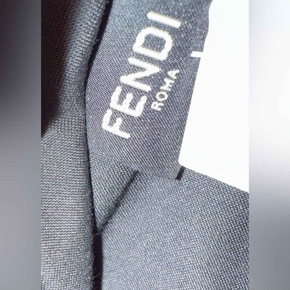 Preowned Like New Fendi FF Logo Chiogo Leather Canvas Backpack Beige/Brown - Picture 12 of 13